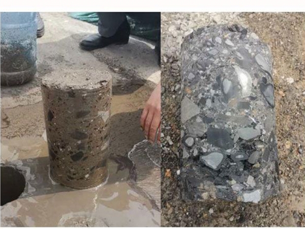 河南.平頂山——煤矸石用于路基固化取芯，檢測達標(biāo)